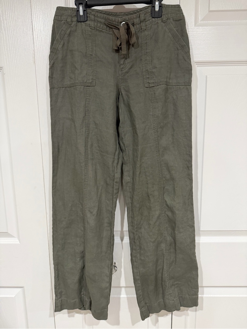 INC Olive Green Linen Casual Pants